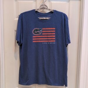Life is Good Cool Tee Classic Fit Men's Short Sleeve Florida Gators Graphic Sz L
